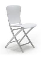 Krzesło składane Zac białe