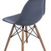 Krzesło P016W PP dark grey, drewniane nogi