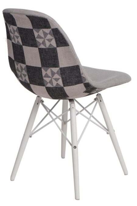 Krzesło P016W Pattern szar-patch/white