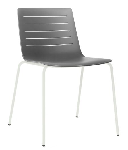 Krzesło Skin 4 szare podstawa biała