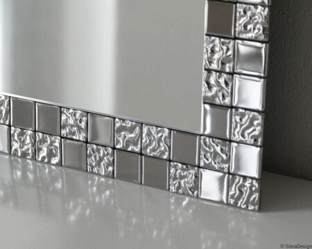 Lustro prostokątne AUREA SQ Slim srebrne 60 x 80 cm
